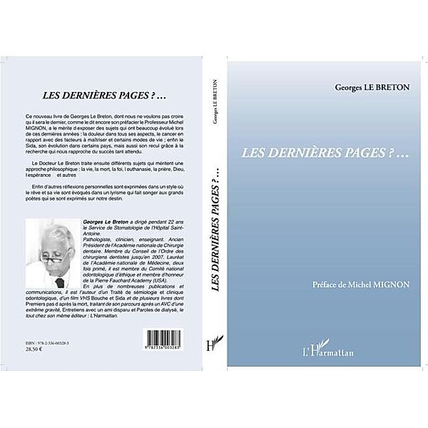 Dernieres pages Les ?... / Hors-collection, Georges Le Breton