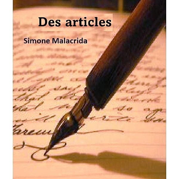 Des articles, Simone Malacrida