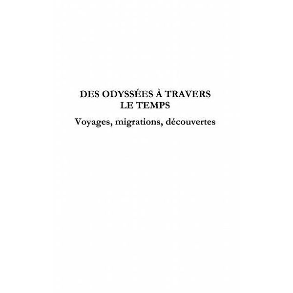 DES ODYSSEES A TRAVERS LE TEMPS / Hors-collection, Barbiche Jean-Paul