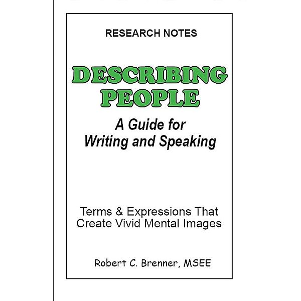 Describing People: A Guide for Writers and Speakers, BrennerBooks