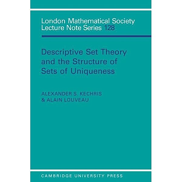 Descriptive Set Theory and the Structure of Sets of Uniqueness, Alexander S. Kechris