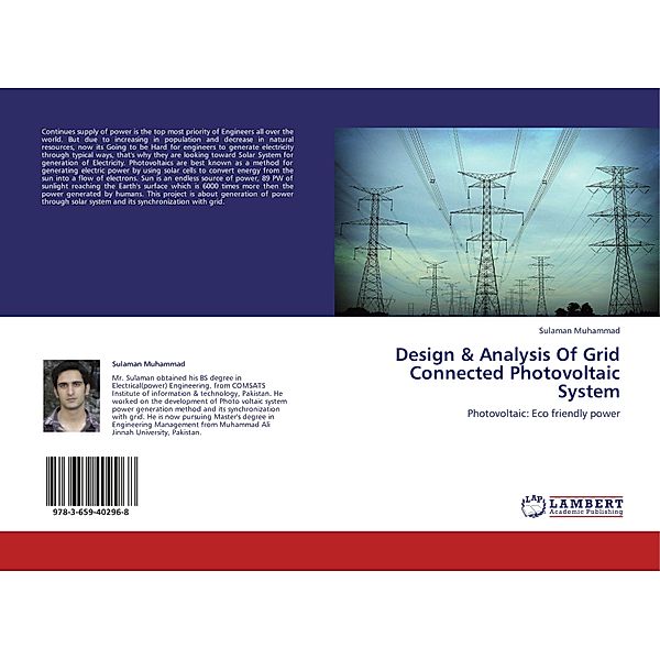 Design & Analysis Of Grid Connected Photovoltaic System, Sulaman Muhammad