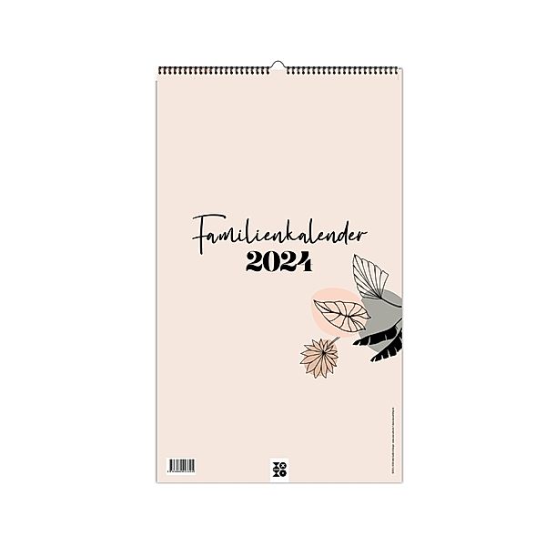 Design Familienkalender 2024 Boho Style / Scandi / Florale Ästhetik, Anja Garschhammer, XOXO Arte