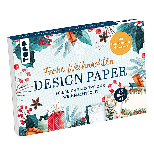 Design Paper A5 Frohe Weihnachten. Mit Handlettering-Grundkurs, Ludmila Blum