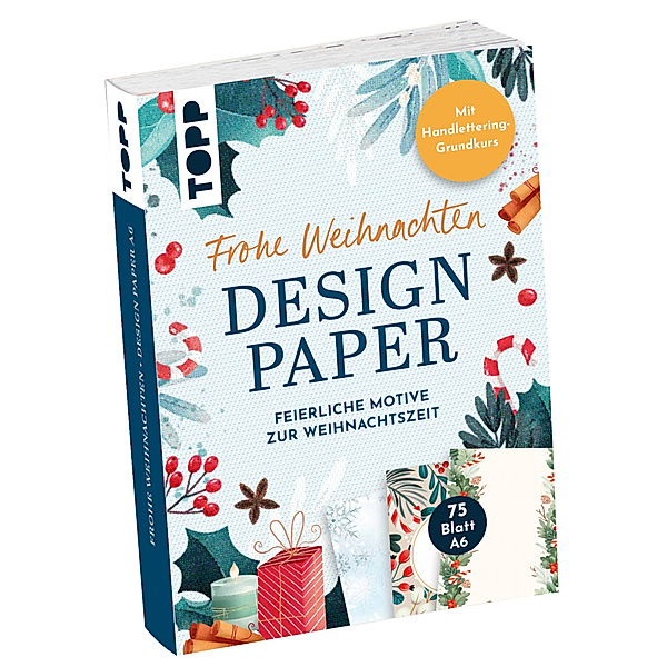 Design Paper A6 Frohe Weihnachten. Mit Handlettering-Grundkurs, Ludmila Blum