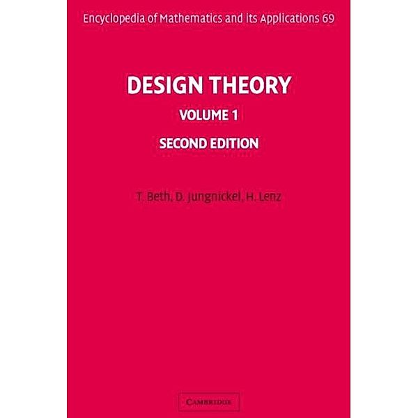 Design Theory: Volume 1, Thomas Beth