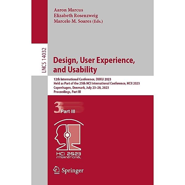 Design, User Experience, and Usability / Lecture Notes in Computer Science Bd.14032