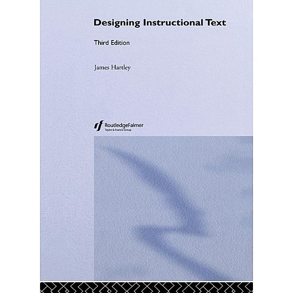 Designing Instructional Text, James Hartley