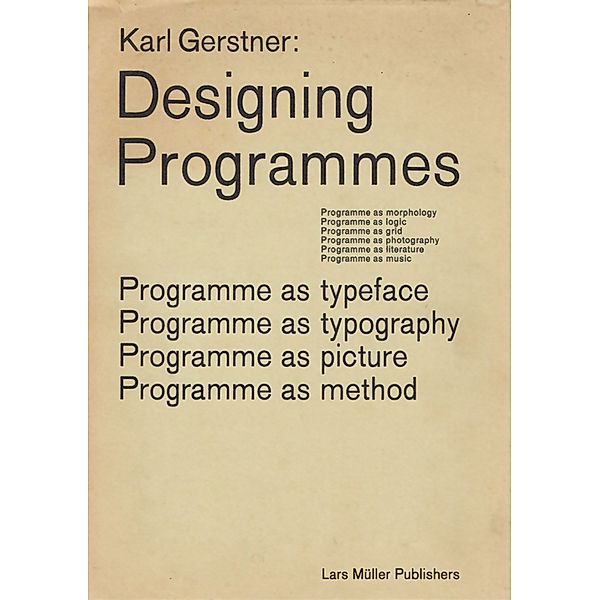 Designing Programmes, Karl Gerstner