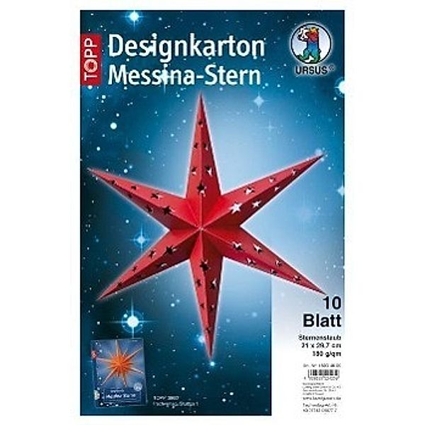 Designkarton Messina-Stern, Sternenstaub