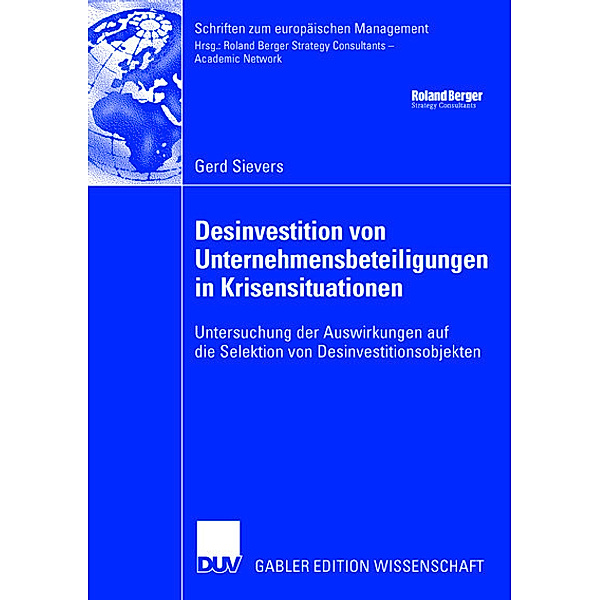 Desinvestition von Unternehmensbeteiligungen in Krisensituationen, Gerd Sievers