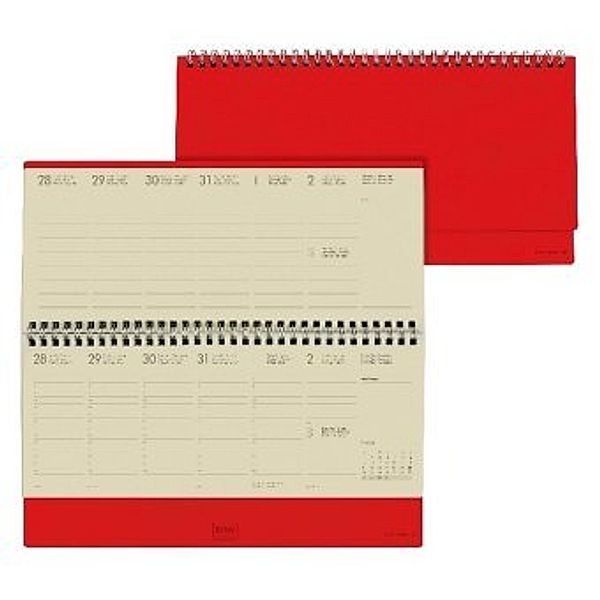 Desk Diary - Planner 13 Month 2021 - Red
