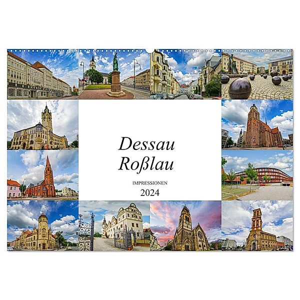 Dessau Rosslau Impressionen (Wandkalender 2024 DIN A2 quer), CALVENDO Monatskalender, Dirk Meutzner