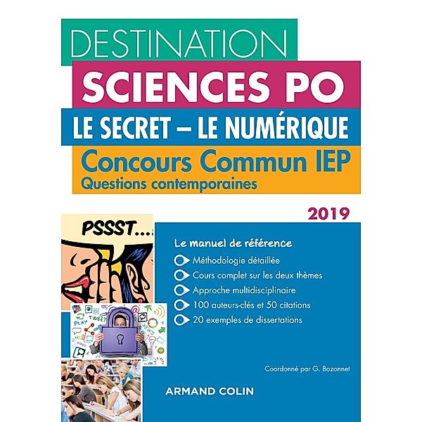 Destination Sciences Po - Le Secret, Le Numérique - Concours commun IEP / Destination Sciences Po, Grégory Bozonnet