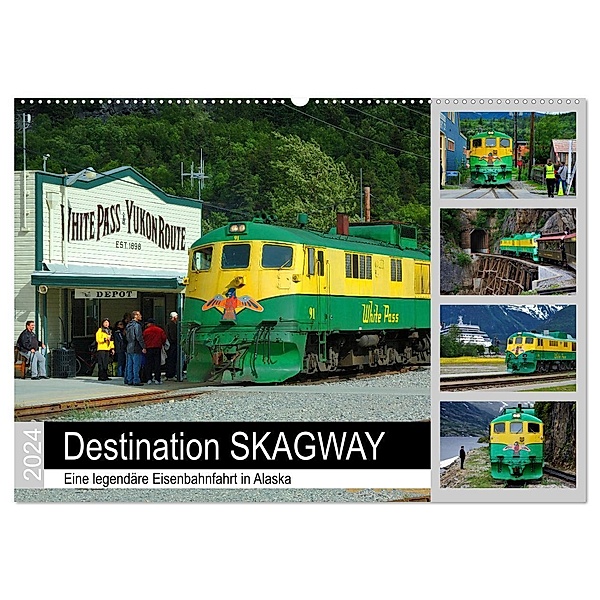 Destination SKAGWAY - Eine legendäre Eisenbahnfahrt in Alaska (Wandkalender 2024 DIN A2 quer), CALVENDO Monatskalender, Dieter-M. Wilczek