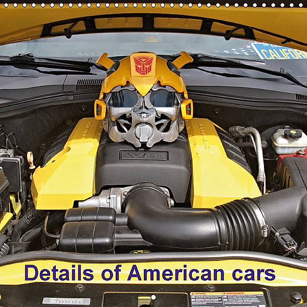 Details of American Cars (Wall Calendar 2018 300 × 300 mm Square), Atlantismedia