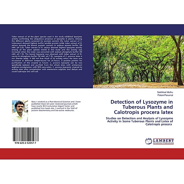 Detection of Lysozyme in Tuberous Plants and Calotropis procera latex, Sakthivel Muthu, Palani Perumal