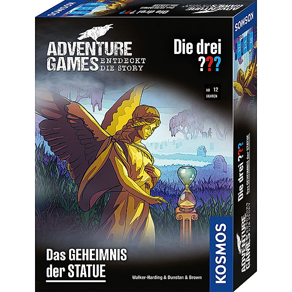 KOSMOS Detektivspiel ADVENTURE GAMES -  DIE DREI ??? DAS GEHEIMNIS DER STATUE in bunt