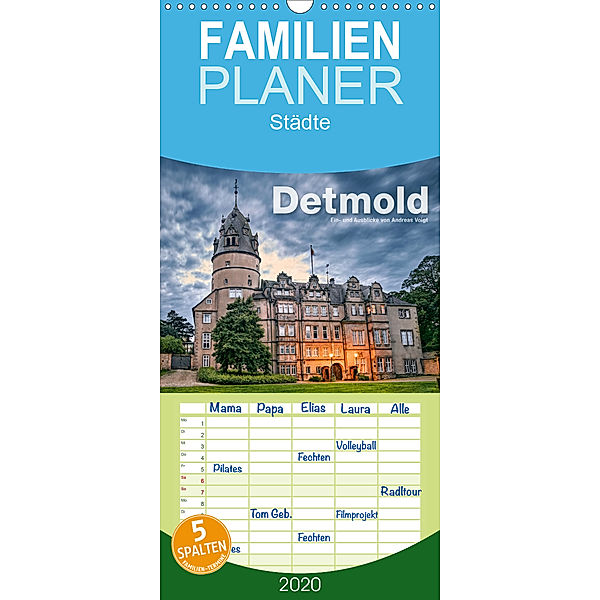 Detmold - Ein- und Ausblicke von Andreas Voigt - Familienplaner hoch (Wandkalender 2020 , 21 cm x 45 cm, hoch), Andreas Voigt