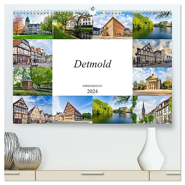 Detmold Impressionen (hochwertiger Premium Wandkalender 2024 DIN A2 quer), Kunstdruck in Hochglanz, Dirk Meutzner