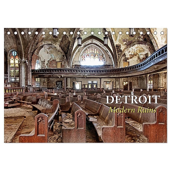 Detroit - Modern Ruins (Tischkalender 2024 DIN A5 quer), CALVENDO Monatskalender, Peter Kersten