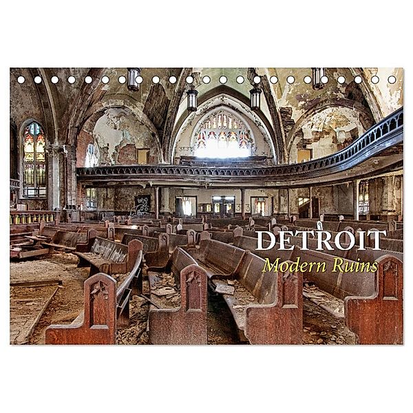 Detroit - Modern Ruins (Tischkalender 2025 DIN A5 quer), CALVENDO Monatskalender, Calvendo, Peter Kersten