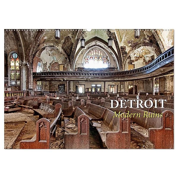 Detroit - Modern Ruins (Wandkalender 2024 DIN A2 quer), CALVENDO Monatskalender, Peter Kersten