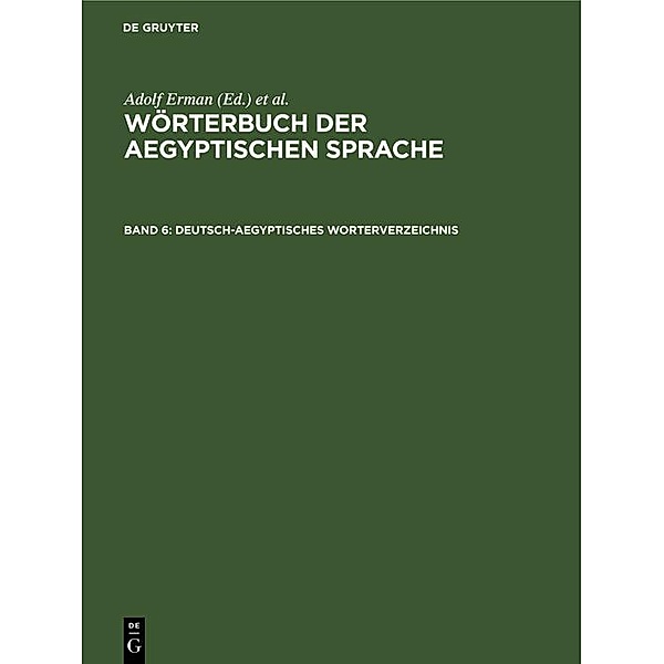 Deutsch-aegyptisches Worterverzeichnis