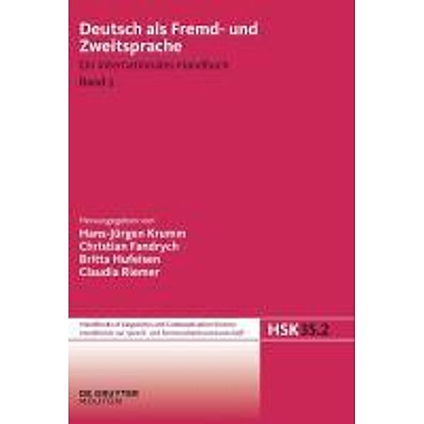 Deutsch als Fremd- und Zweitsprache. 2. Halbband / Handbücher zur Sprach- und Kommunikationswissenschaft Bd.35/2