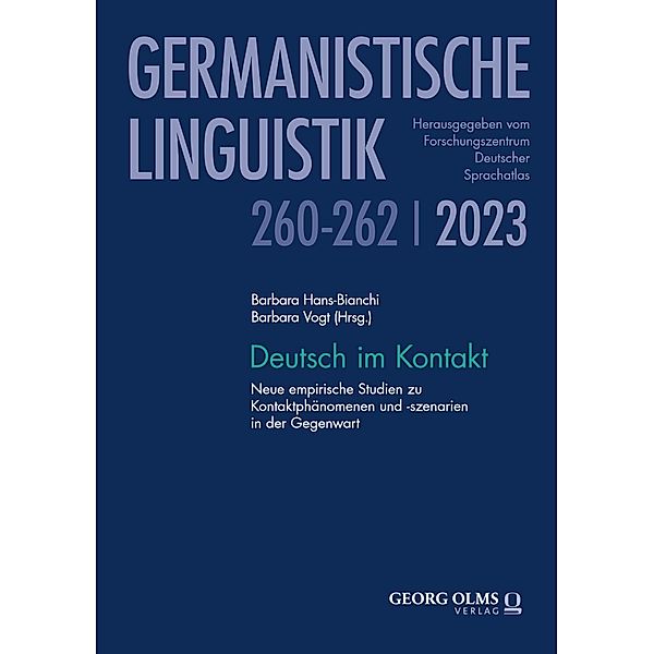 Deutsch im Kontakt / Germanistische Linguistik Bd.260-262/2023