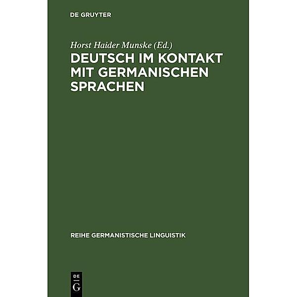Deutsch im Kontakt mit germanischen Sprachen / Reihe Germanistische Linguistik Bd.248