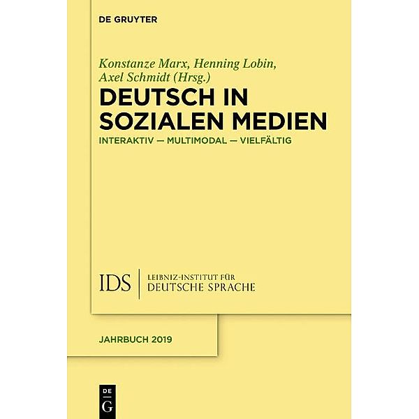 Deutsch in Sozialen Medien / Jahrbuch des Instituts für Deutsche Sprache