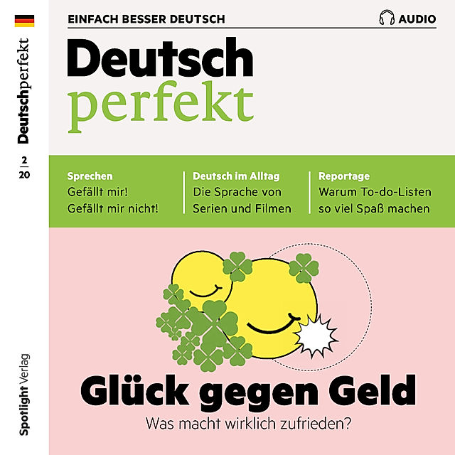Deutsch perfekt Audio - Deutsch lernen Audio - Glück gegen Geld Hörbuch  Download