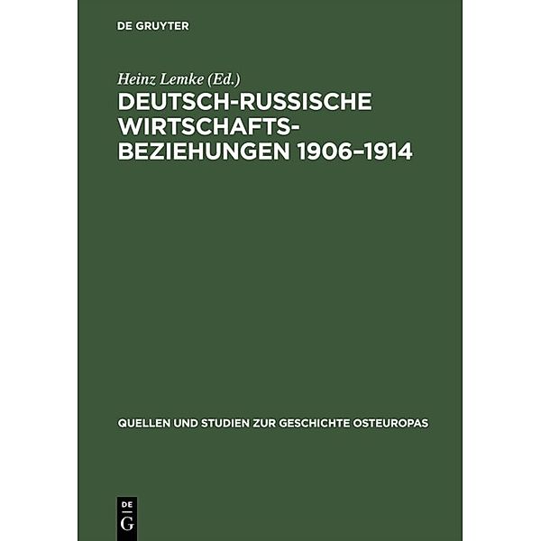 Deutsch-russische Wirtschaftsbeziehungen 1906-1914