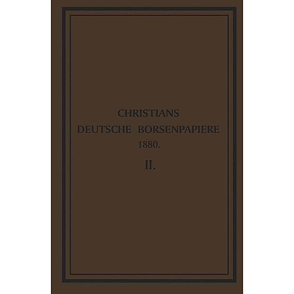 Deutsche Börsenpapiere, Friedrich Wilhelm Christians