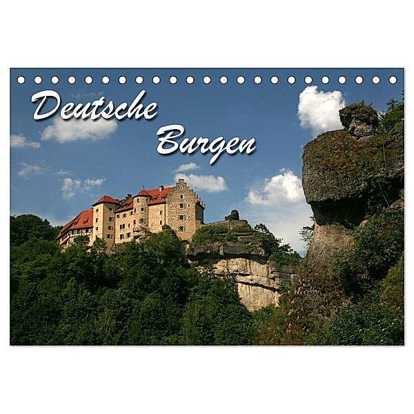 Deutsche Burgen (Tischkalender 2024 DIN A5 quer), CALVENDO Monatskalender, Martina Berg