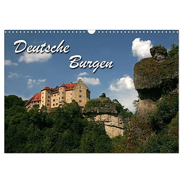Deutsche Burgen (Wandkalender 2024 DIN A3 quer), CALVENDO Monatskalender, Martina Berg