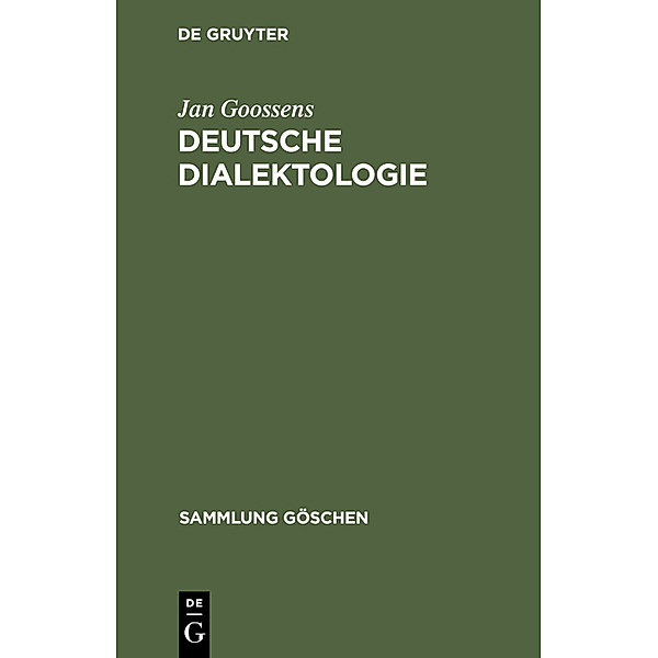 Deutsche Dialektologie, Jan Goossens