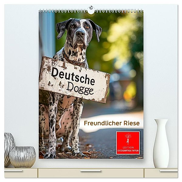 Deutsche Dogge - freundlicher Riese (hochwertiger Premium Wandkalender 2025 DIN A2 hoch), Kunstdruck in Hochglanz, Calvendo, Peter Roder