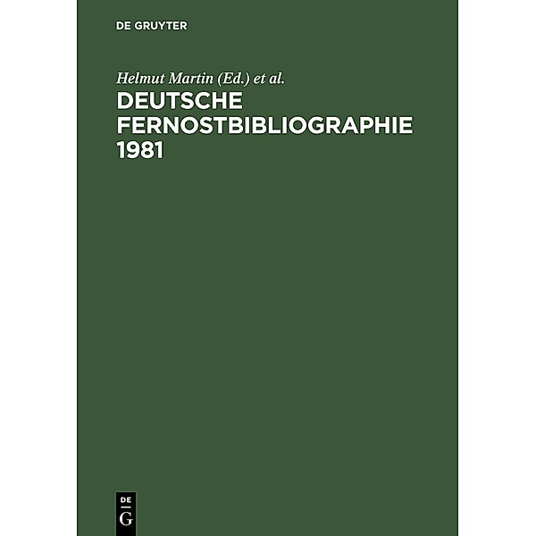 Deutsche Fernostbibliographie 1981