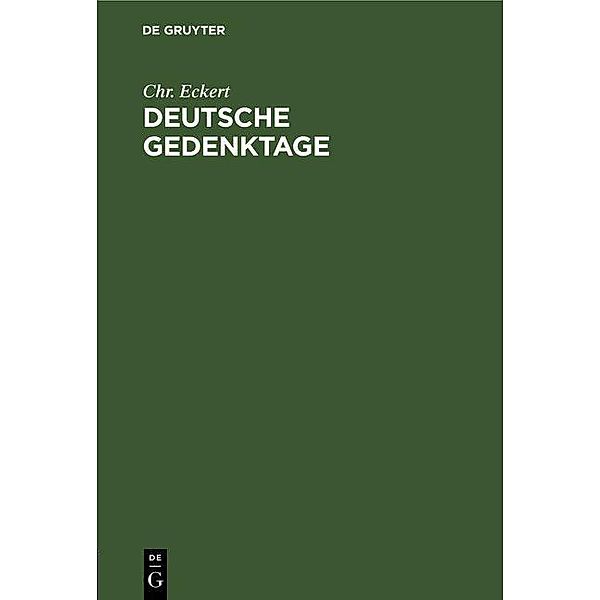 Deutsche Gedenktage, Chr. Eckert