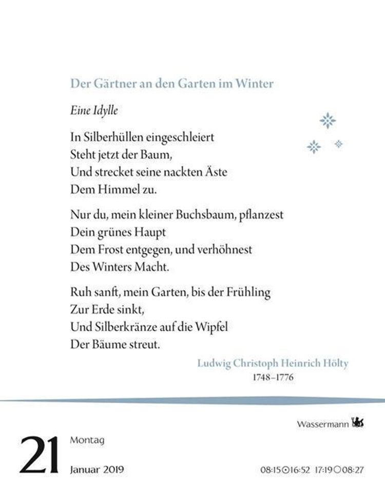 Deutsche Gedichte 19 Kalender Bei Weltbild De Bestellen
