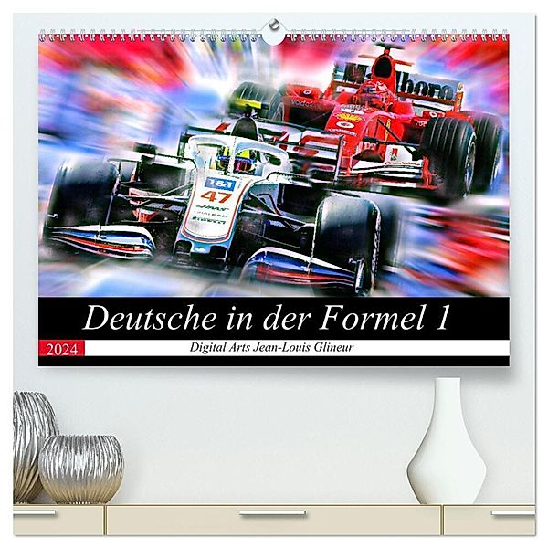 Deutsche in der Formel 1 (hochwertiger Premium Wandkalender 2024 DIN A2 quer), Kunstdruck in Hochglanz, Jean-Louis Glineur