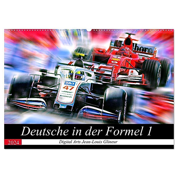 Deutsche in der Formel 1 (Wandkalender 2024 DIN A2 quer), CALVENDO Monatskalender, Jean-Louis Glineur