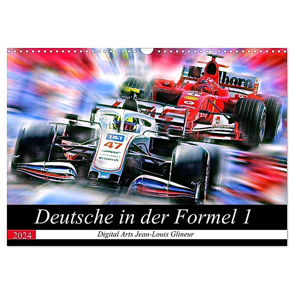 Deutsche in der Formel 1 (Wandkalender 2024 DIN A3 quer), CALVENDO Monatskalender, Jean-Louis Glineur