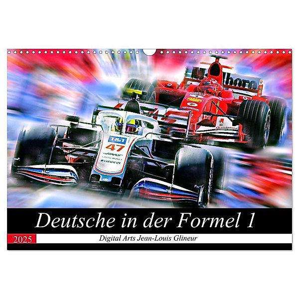 Deutsche in der Formel 1 (Wandkalender 2025 DIN A3 quer), CALVENDO Monatskalender, Calvendo, Jean-Louis Glineur