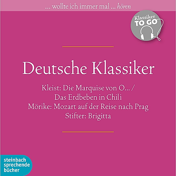 Deutsche Klassiker, 6 CDs, Heinrich von Kleist, Eduard Mörike, Adalbert Stifter