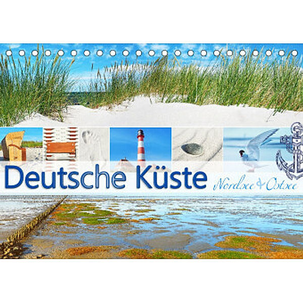 Deutsche Küste - Nordsee und Ostsee (Tischkalender 2022 DIN A5 quer), Georg Hergenhan
