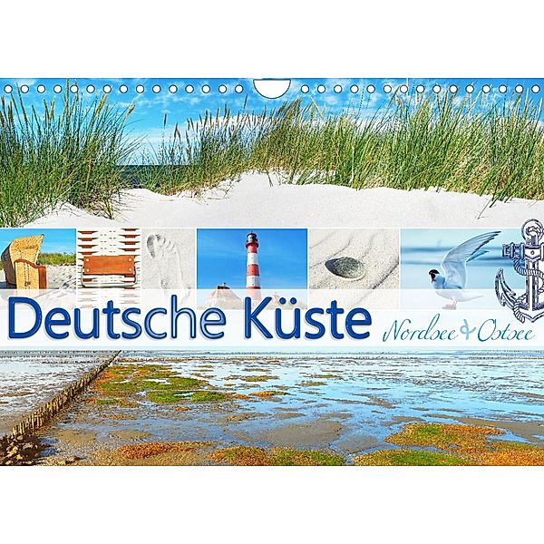 Deutsche Küste - Nordsee und Ostsee (Wandkalender 2023 DIN A4 quer), Georg Hergenhan