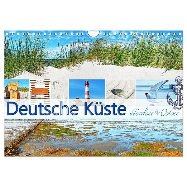 Deutsche Küste - Nordsee und Ostsee (Wandkalender 2024 DIN A4 quer), CALVENDO Monatskalender, Georg Hergenhan